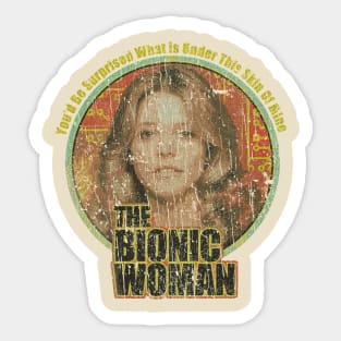 the bionic woman -  Six Million Dollar Man - RETRO STYLE Sticker